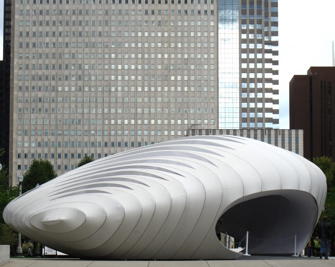 arquitetura contemporânea no Pavilhão de Burnham